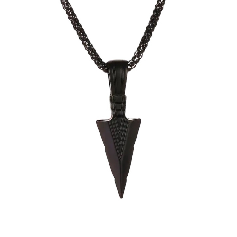 Men’s Black Arrowhead Necklace
